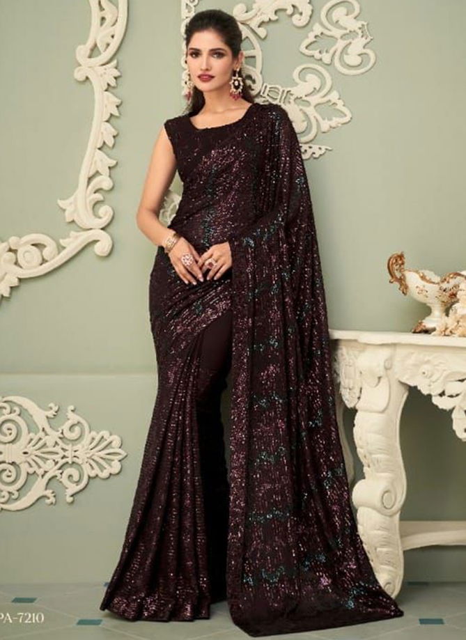 Sparkle TFH New Latest Designer Party Wear Smooth Georgette Saree Collection